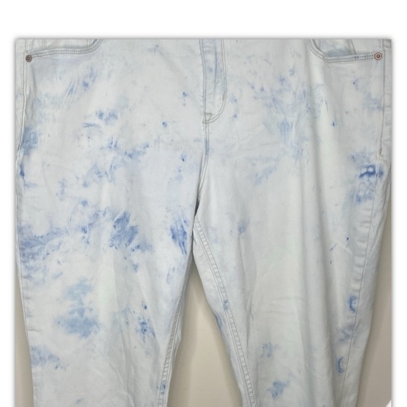 Old Navy Rockstar Super Skinny Ankle Jeans 18 Petite Light Blue Distressed - Picture 3 of 14